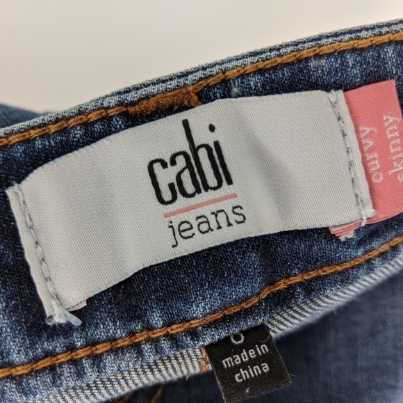 Cabi Jeans Womens Distressed Curvy Skinny Sz 6 - Picture 3 of 10
